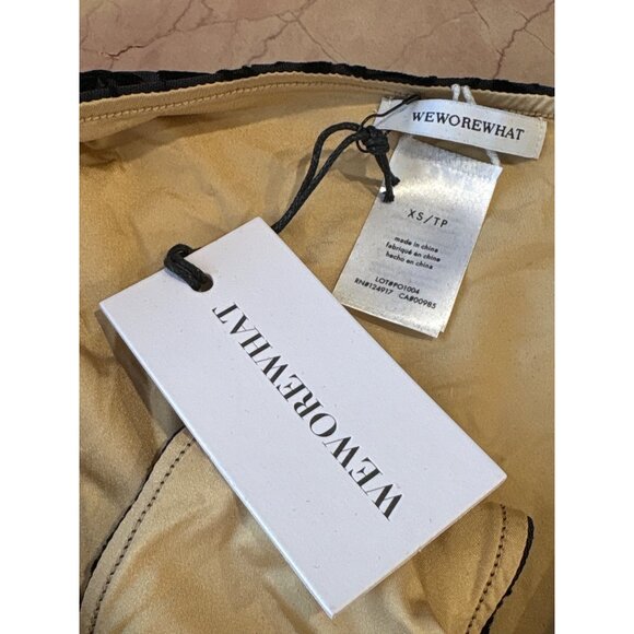 WeWoreWhat Flocked Mesh Velvet Roses Bikini Bottoms in Black X-Small New Womens - Picture 7 of 8